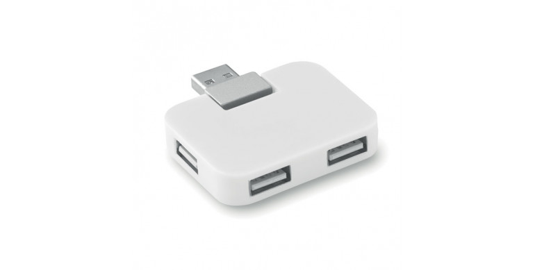Hub USB 4 puertos Square blanco