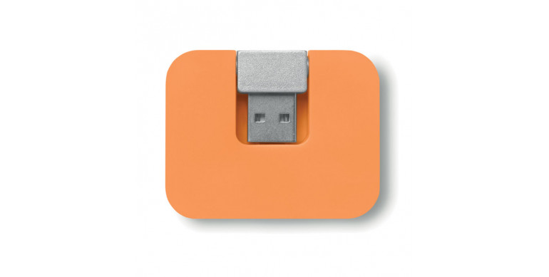 Hub USB 4 puertos Square naranja