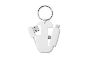 Llavero con conectores USB Kirbud blanco