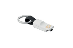 Cable micro USB con llavero Mini negro