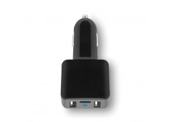 Cargador de coche USB y tipo-C Chargec negro